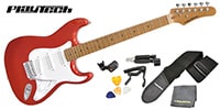 PLAYTECH / ST280 ギター入門セット Metallic Red