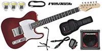 PLAYTECH / TL250 ギター入門セットRose Metallic Red