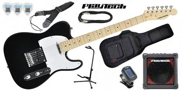 PLAYTECH/TL250 ギター入門セット3 Maple Black