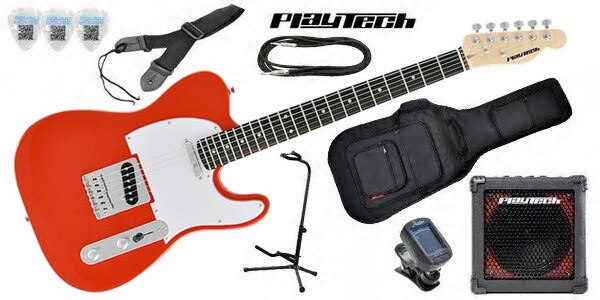 PLAYTECH/TL250 ギター入門セット3 Rose Red