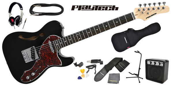 PLAYTECH ( プレイテック ) / TL300 Hollow Black ギター入門セット 3