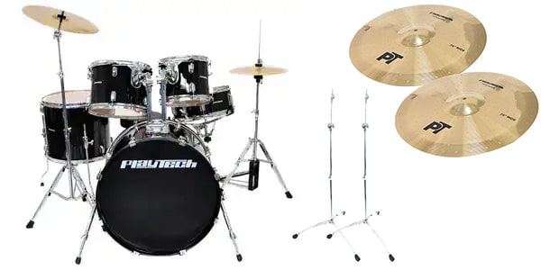 PLAYTECH / ZDS3000X Black　2クラッシュ+ライドシンバルセット