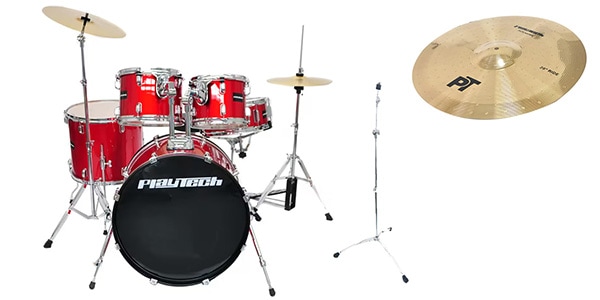 PLAYTECH ( プレイテック )  / ZDS3000X Metallic Red　クラッシュ+ライドシンバルセット
