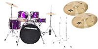 PLAYTECH / ZDS3000X Purple　2クラッシュ+ライドシンバルセット