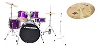PLAYTECH / ZDS3000X Purple　クラッシュ+ライドシンバルセット