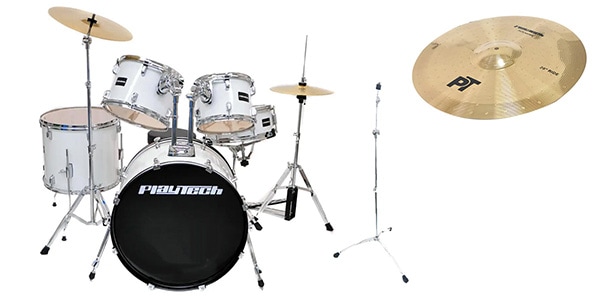 PLAYTECH ( プレイテック )  / ZDS3000X White 1クラッシュ+ライドシンバルセット