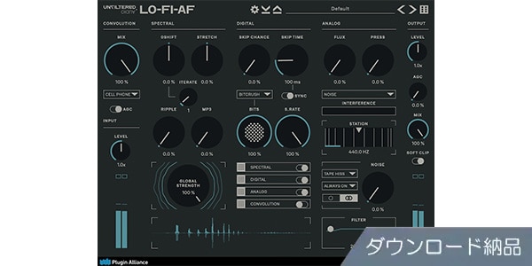 Plugin Alliance / Unfiltered Audio LO-FI-AF　ダウンロード納品