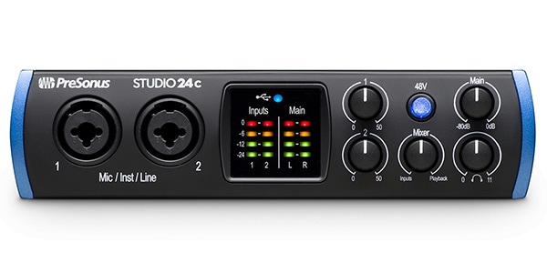 PreSonus Studio 24c 2x2 USB Type-Cオーディオ/MIDIインターフェース Eris E7  XTペア2ウェイスタジオモニター