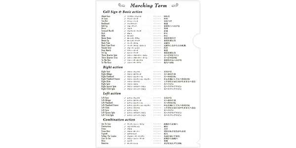 PRIMA GAKKI / PRSP-9 Marching Terminology File