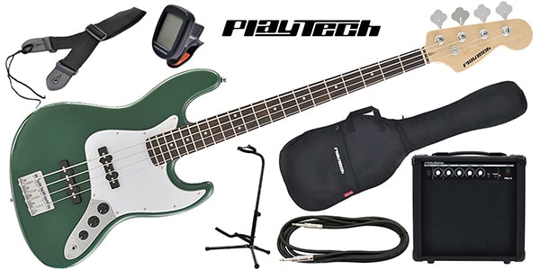 PLAYTECH/JB420 Green エレキベース 初心者入門セット