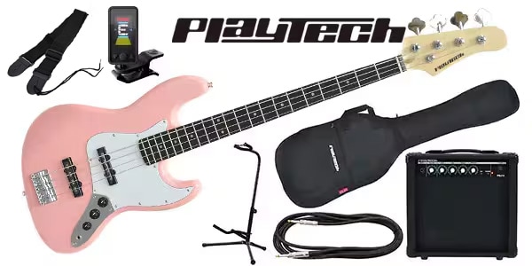 PLAYTECH ( プレイテック ) / JB420 Pink エレキベース 初心者入門セット