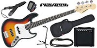 PLAYTECH JB420 Sunburst エレキベース 初心者入門セット