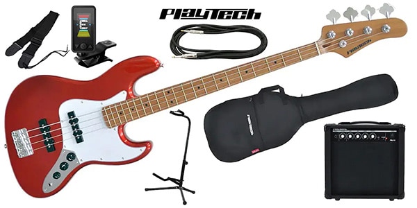 PLAYTECH プレイテック 赤 エレキベース アンプ 初心者一式セット PLAYTECH ( プレイテック ) JB480 Metallic Red エレキベース 初心者