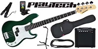 PLAYTECH / PB450 Green エレキベース 初心者入門セット
