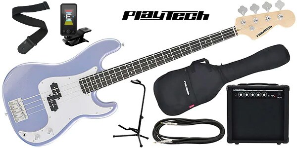 PLAYTECH/PB450 Metallic Blue エレキベース 初心者入門セット