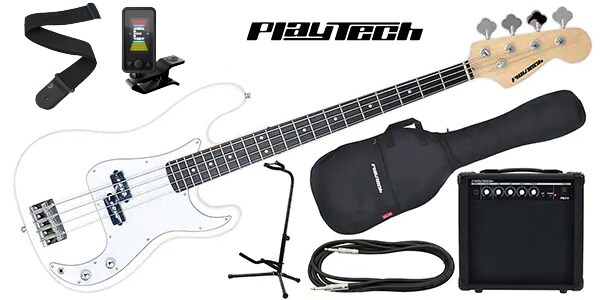 PLAYTECH/PB450 White エレキベース 初心者入門セット