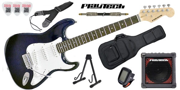 PLAYTECH/ST250 ギター入門セット2 Rose Dark Blue