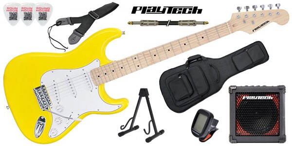 PLAYTECH/ST250 入門エレキギターセット2 Maple Yellow