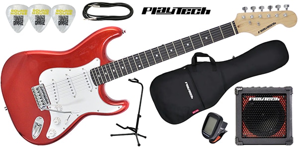 プレイテック ST250 ギター入門セット Rose Metallic Red