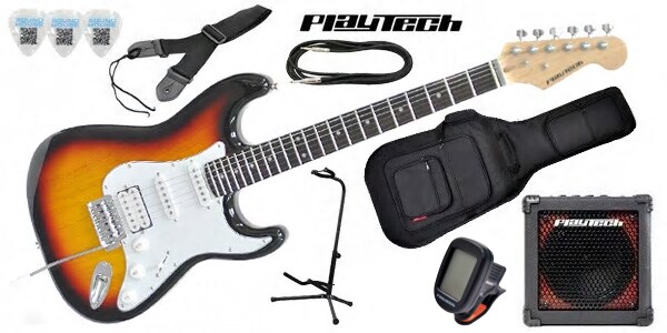 PLAYTECH/ST250SSH ギター入門セットRose Sunburst