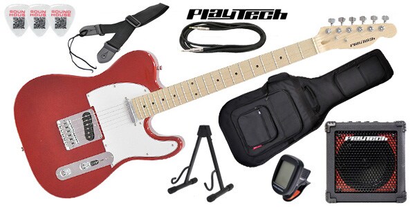 PLAYTECH/TL250ギター入門セット Metallic Red