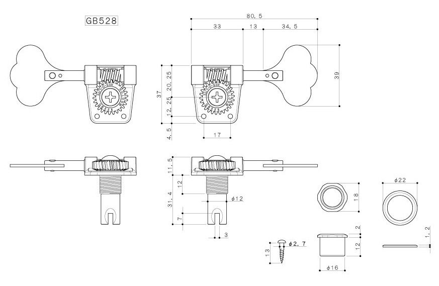 GOTOH/GB528-5/L4+R1 X-Nickel