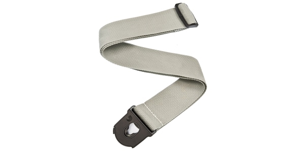 DADDARIO / PWSPL205 PLANET LOCK GUITAR STRAP, POLYPROPYLENE SILVER