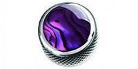 QPARTS Purple Abalone on Dome Knob Chrome