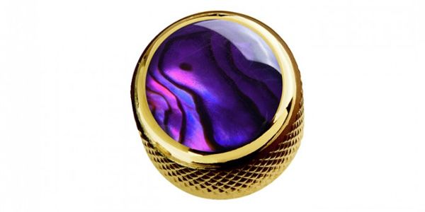 /Purple Abalone on Dome Knob Gold