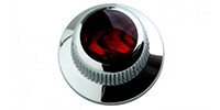 QPARTS Red Abalone on UFO Knob Chrome