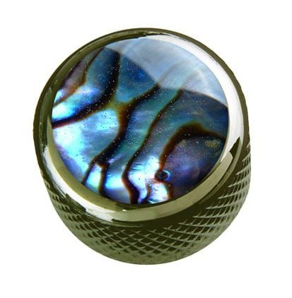 /Natural Abalone on Dome Knob Pearl Black