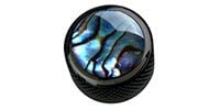 QPARTS Natural Abalone on Dome Knob Dark Black