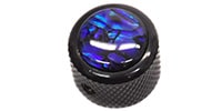 QPARTS Purple Abalone on Dome Knob Dark Black