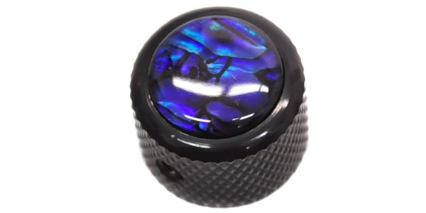 QPARTS ( キューパーツ )  / Purple Abalone on Dome Knob Dark Black