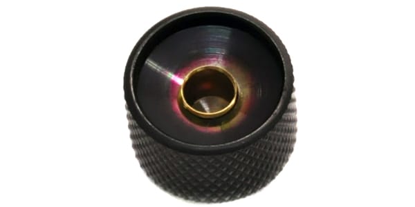 QPARTS ( キューパーツ ) Red Abalone on Dome Knob Dark Black