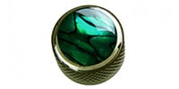  Green Abalone on Dome Knob Pearl Black