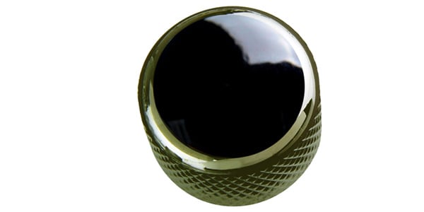 QPARTS / Acrylic Black on Dome Knob-Pearl Black