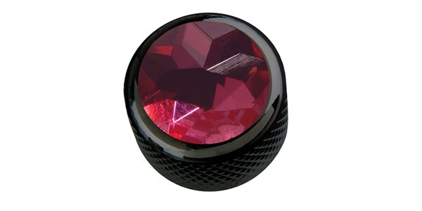 QPARTS ( キューパーツ )  / Pink Crystal on Dome Knob Pearl Black