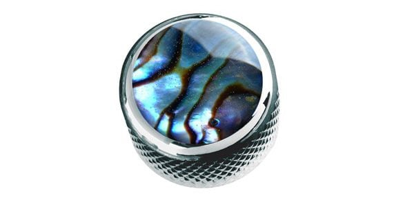 QPARTS / Natural Abalone on Dome Knob Chrome