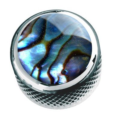 /Natural Abalone on Dome Knob Chrome