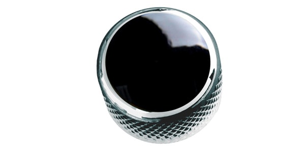 QPARTS / Acrylic Black on Dome Knob-Chrome