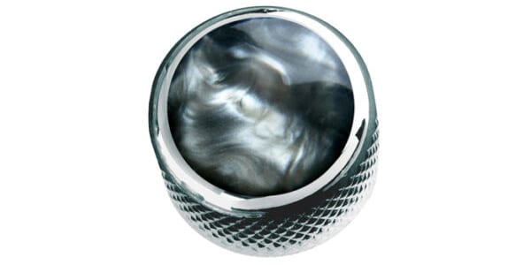 QPARTS ( キューパーツ )  / Acrylic Black Pearl on Dome Knob Chrome