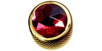 QPARTS / Red Crystal on Dome Knob-Gold