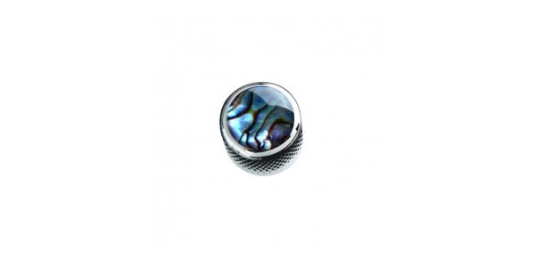 QPARTS / Natural Abalone on Mini-Dome Knob Chrome