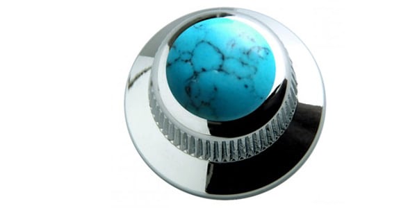 QPARTS/Turquoise Stone on UFO Knob Chrome