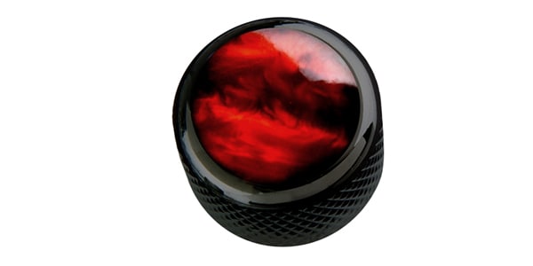 QPARTS / Acrylic Red Pearl on Dome Knob Dark Black