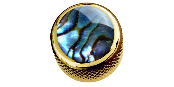 QPARTS / Natural Abalone on Dome Knob Gold