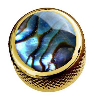 /Natural Abalone on Dome Knob Gold