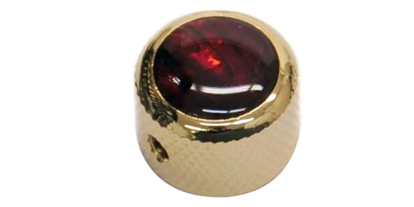 Red Abalone on Dome Knob Gold