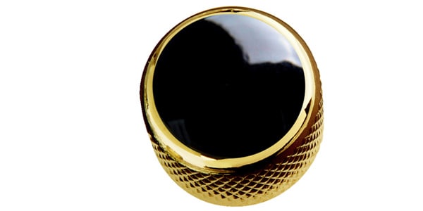 QPARTS / Acrylic Black on Dome Knob-Gold